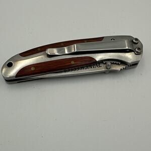 Winchester Wood Handle Single Combo Blade Pocket Knife